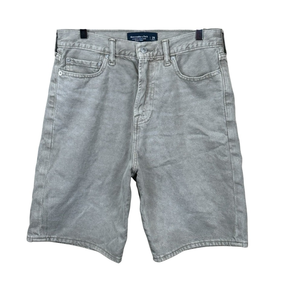 Abercrombie & Fitch Baggy Short Authentic Rigid Denim Tan Sz 29